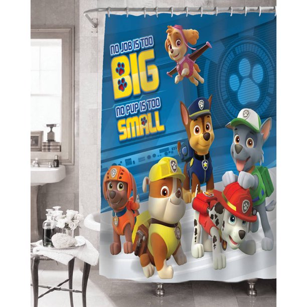 Nickelodeon Paw Patrol Rescue Crew Fabric Shower Curtain, 1 Each