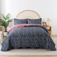 thumbnail image 3 of Juego de cama tamaño queen HoneiLife, microfibra floral, 229 x 244 cm, 3 of 9