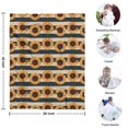 thumbnail image 4 of Beige Stripe Sunflower Pattern Blanket,Comfortable Soft Flannel Throw Blanket,All Season,Warm Lightweight Blankets for Sofa Bed Couch Living Room Chair,30"x40", 4 of 4