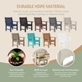thumbnail image 4 of WestinTrends Malibu Outdoor Patio HDPE Adirondack Dining Arm Chair, Sand, 4 of 14