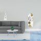 thumbnail image 2 of Escultura abstracta de resina con forma de llama, adorno de espejo para sala de estar moderna, pasillo, entrada, oficina, patio, estantería, armario,, 2 of 8