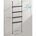 SONGMICS 4-Tier Bathroom Organizer, Adjustable Over The Toilet Storage ...