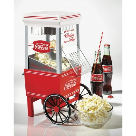Nostalgia OFP501COKE Coca-Cola 12-Cup Hot Air Popcorn (Best Air Popcorn Maker Reviews)