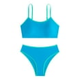 thumbnail image 6 of Linfrsh Women Two Piece Bikini Set High Waisted Color Block Swim Suit 2025 Summer Beach Womens Bathing Suit Blue,L, 6 of 7