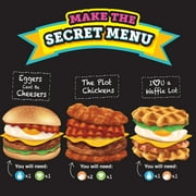 ORB Stretchee Foodz - Secret Menu 3 Pack - Mix and Match, Stretch, and Even Squeeze This Hamburger and Sandwich Trio for Stress Relief - Original Sensory/Fidget Play Food Toys for Kids and Adults