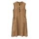 thumbnail image 5 of TaTaai Women's Loose Fit Slip Dress Solid Color Sleeveless V-Neck Linen Feel Button Front Casual Maxi Dress Summer Pocket Detail Gift, 5 of 7