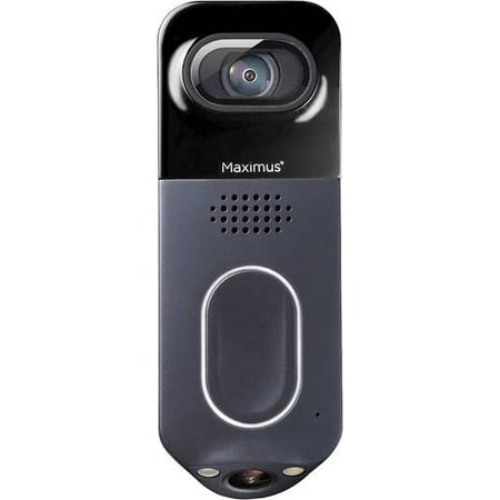 Maximus - Answer DualCam Smart Wi-Fi Video Doorbell - Wired - Black