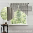 thumbnail image 6 of VHC Brands Grain Sack Charcoal Black Stripe Farmhouse Kitchen Curtain Swag Set 36x36x17, 6 of 6