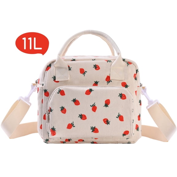 VEROLLY Lunch Bags for Women, Cute Tote Lunch Box, 11L Large Insulated Cooler Bag with Adjustable Shoulder Strap, Reusable Work Lunch Containers for Adults