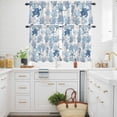 thumbnail image 3 of Summer Ocean Kitchen Curtains Valances and Tiers Set of 3 Blue Coral and Sea Turtle Tier Curtains and Valance with Rod Pocket for Small Windows, 27.5"x36", 3 of 9