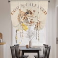 thumbnail image 3 of Beige Farm Animals Tie Up Curtains for Windows, Adjustable Balloon Window Shades, Vintage Cow Farmhouse Kitchen Window Treatments Adjustable Roll Up Curtain for Basement/Nursery 52"x45", 3 of 8