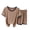 Khaki, variant on FchengtaiS 2 Piece Pajamas Sets for Women Short Sleeve Sleepwear Summer Short Sleeve Tops and Shorts Pjs Lounge Set