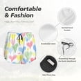 thumbnail image 5 of Disketp Hand Drawn Colored Hearts Print Women's Shorts Workout Shorts for Athletic Gym Running Shorts with Phone Pockets Small, 5 of 8