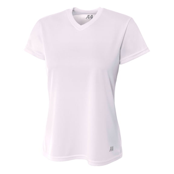 A4 Short Sleeve V-Neck Bird's Eye Mesh Tee