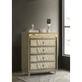 thumbnail image 2 of Lorient 5-drawer LED Chest of Drawers Ivory and Camel, 2 of 16