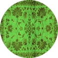 thumbnail image 1 of Ahgly Company Indoor Round Abstract Green Modern Area Rugs, 3' Round, 1 of 4