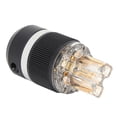 thumbnail image 1 of Power Plug, Anti Oxidation Pure Copper Noise Reduction Wearable Pure Copper Power Plug  for Audio Visual Appliances F101G Female, 1 of 7