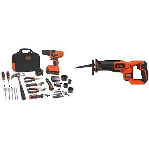 Black Decker Ldx1pk Volt Max Lithium Ion Drill And Project Kit W crb v Reciprocating Saw Walmart Com Walmart Com