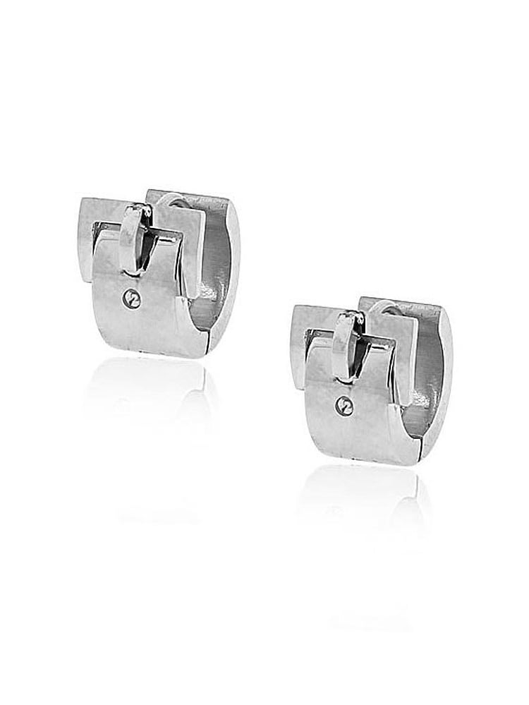 Earrings EDFORCE Stainless Steel Small Hoop Huggie Earrings For Mens Womens Jewelry