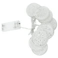 thumbnail image 4 of Cadena de luces de hierro forjado, luz cálida, IP45, resistente al agua, forma de flor redonda, alimentada por batería, lámpara de cadena hueca para decoración de interiores y exteriores., 4 of 14