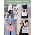 thumbnail image 6 of Small Tote Bag with Zipper Tote Bag for Women Canvas Crossbody Bag Shoulder Bag Satchel Messenger Bag,Tote Bags for School,9 inches（Pink）, 6 of 7