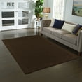 Mainstays Dylan Solid Diamond Olefin Brown Indoor Area Rug, 5' x 7