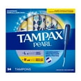 thumbnail image 3 of Tampax Pearl Tampons Multipack, with LeakGuard Braid, Light/Regular Absorbency, Unscented, 3 of 23