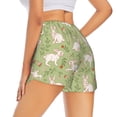 thumbnail image 4 of Picia Cute Rabbit And Flower Pattern Women's 2 in 1 Athletic Running Shorts High Waisted Workout Casual Gym Sweat Shorts with Comfy Liner Zipper Pockets-X-Large, 4 of 9
