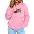 thumbnail image 4 of UOCUFY Cat Hoodie with Pouch Pet Carrier Hoodies Kangaroo Pocket Dog Sweatshirt Pink,Size M, 4 of 6
