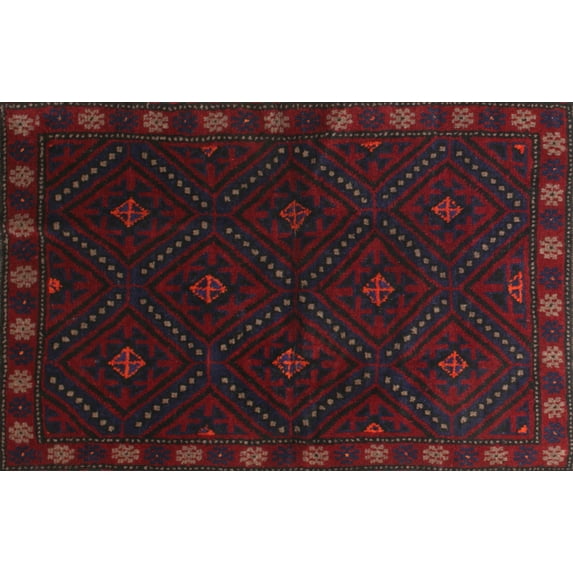 Ahgly Company Indoor Rectangle Traditional Burgundy Brown Southwestern Area Rugs, 5' x 8'