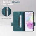 thumbnail image 5 of For iPhone 16 Plus Case,Premium PU Leather Wallet Case Flip Magnetic Clasp Cover with [RFID Blocking][Card Holder][Stand Function] Shockproof Protective For iPhone 16 Plus,Green, 5 of 8