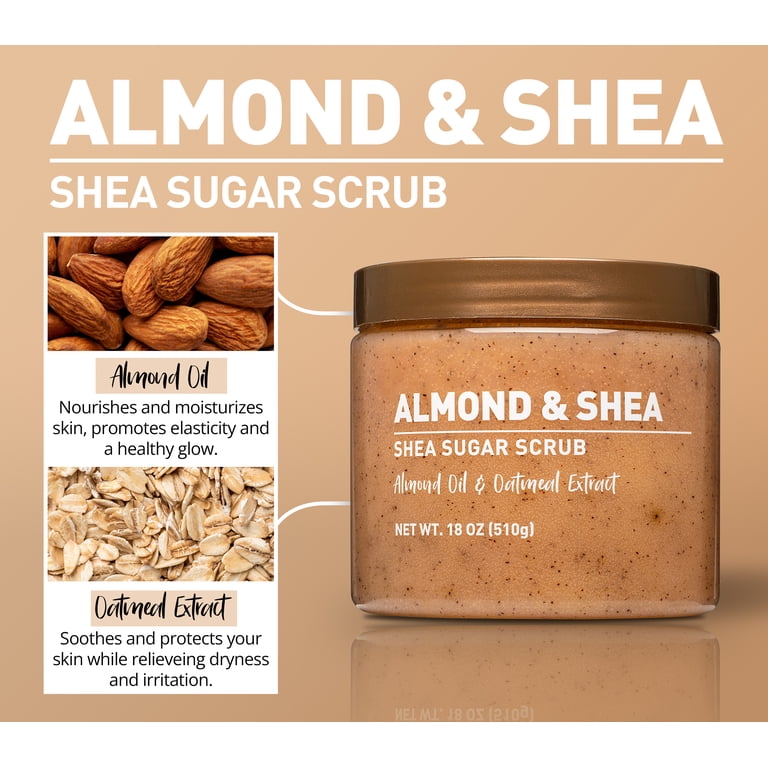 Shea Sugar Scrub, Almond and Shea, 18 oz photo 4