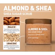 Shea Sugar Scrub, Almond and Shea, 18 oz