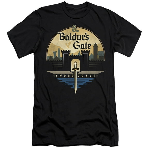 Dungeons and Dragons Baldur's Gate Unisex Adult Canvas Brand T Shirt