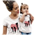 thumbnail image 1 of Gibobby Playera Corte clásico para Mujer conjunto camiseta niños niñas lindo tops bebé día camiseta mamá niños blusa mujer(Blanco,G), 1 of 5