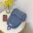 thumbnail image 4 of Nylon Fashion Backpack Casual Candy Color Solid Color Shopper Bag (Green), 4 of 10