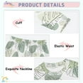 thumbnail image 4 of joogoo Summer Palm Leaf 2 Piece Long Sleeve Tee and Pants Cotton Pajama Set 5Y, 4 of 7
