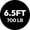 6.5 ft Barbell 35 lb, 1000 lb, Black, variant on HANDBODE 7ft Olympic Barbell 45lb (20kg) - Silver, 1000lb High-Capacity Weight Bar for Bench Press and Lifting, Deadlift / Powerlifting / Squat bar for Home Gym Strength Training Workout