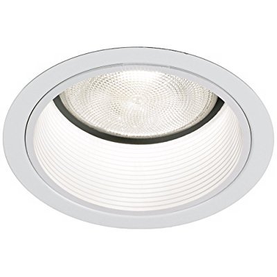 Lightolier 5 Line White Baffle Recessed Light Trim