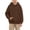 Brown-01, variant on Sentuca Kids Hoodies for Gilrs Boys Fleece Long Sleeve Warm Sweatshirts with Pocket Fashion Solid Color High Neck Pullover Tops Size 5Y