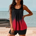 thumbnail image 6 of Frostluinai Women's Tankini Swimsuits Loose Fit Athletic Bathing Suits Trendy Color Block Tankini 2 Piece Pleated Swim Tank Tops Boyshorts, 6 of 6