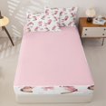 thumbnail image 4 of Homewish Beige Cowgirl Boots Pink Bow Star Print Zipper Full Size Comforter Sets with Fitted Sheet and 2 Pillowcases,Pastel Western Zipper Bedding Set For Girls,Reversible,4-Piece, 4 of 7