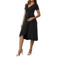 thumbnail image 4 of VESTIDO DE MATERNIDAD EN VOLANTE MARI GABRIEL PARA EL DÍA DE LA MADRE, ESCOTE EN V, DOBLADILLO CON VOLANTES, SEMI FORMAL, FOTOS DE FIESTA, CÓCTEL, VESTIDOS EMBARAZADAS, NEGRO L, 4 of 6