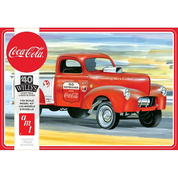 AMT AMT1145M Skill 3 Model Kit 1940 Willys Gasser Pickup Truck Coca-Cola 1 by 25 Scale Model