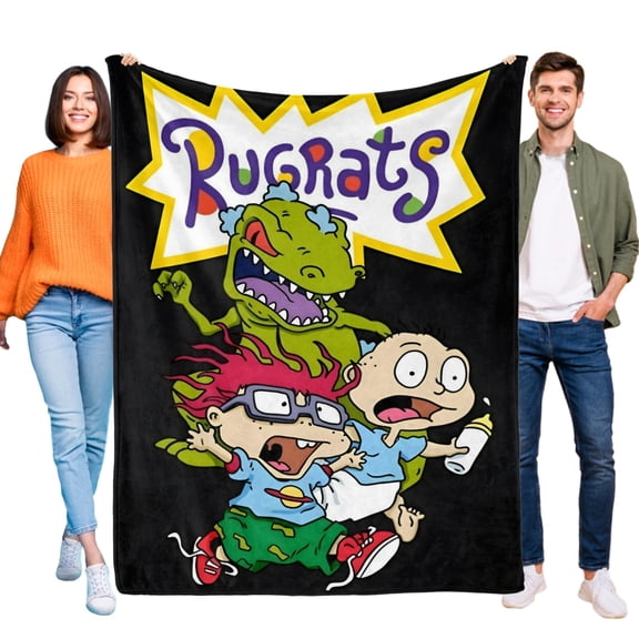 Rugrats Flannel Blanket 50*60 in inch Soft And Comfortable With Clear Patterns And Easy Cleaning