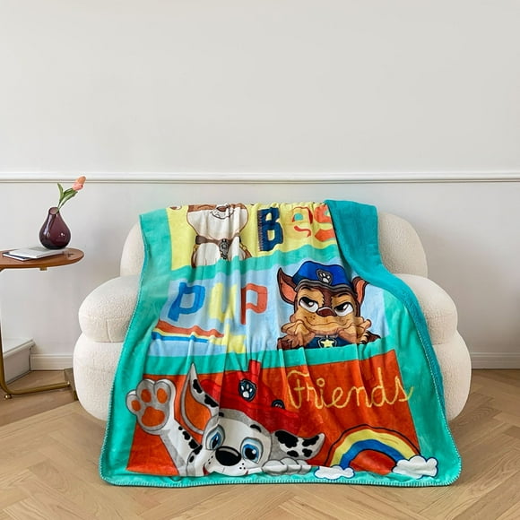 Paw Patrol "Pup Friends" 50" x 60" Cloud / Faux Fur Throw