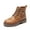 BROWN, variant on Boys Girls Combat Ankle Boots Cowboy Cowgirl Western Embroidered Side Zipper Booties Toddler/Little Kid/Big Kid