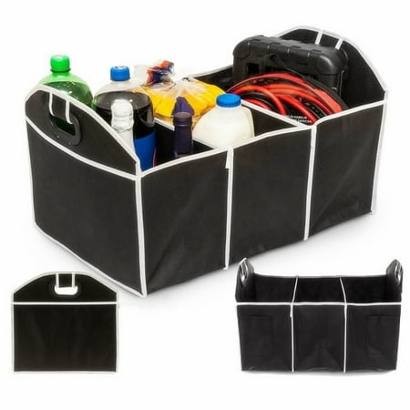 Foldable Car Trunk Storage Organizer Car Boot Organiser Non-Slip Heavy Duty Collapsible Cargo Storage for SUV Truck Auto