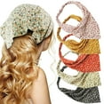 thumbnail image 3 of Pañuelo de pelo floral diadema-5 piezas de pelo bandanas para mujeres Pa?uelos para la cabeza para mujer, 3 of 6