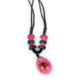 thumbnail image 1 of Ed Speldy East NEK104 Collier Perlé - Bouclier Anti-Insectes avec Fond Rose, 1 of 1